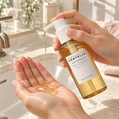 SKIN1004 Centella Light Cleansing Oil – En application
