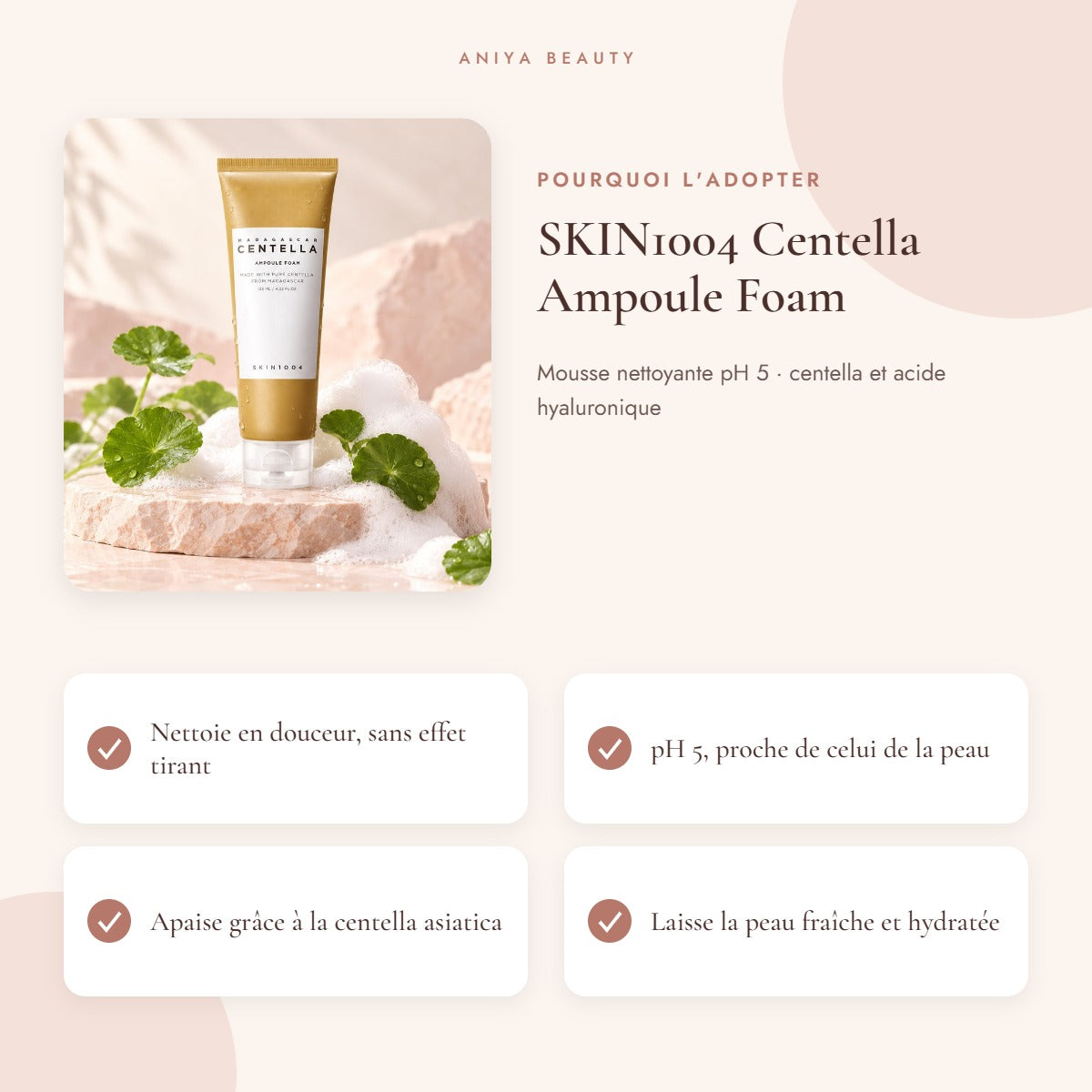 SKIN1004 Centella Ampoule Foam – Bénéfices